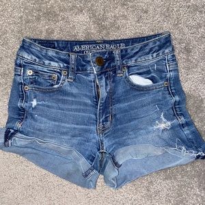 American Eagle Stretchy Ripped Jean Shorts
